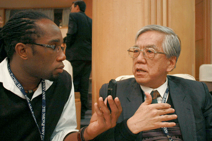 rev-william-lo-2-gif Reverend Lo, President of The Taiwan United Nation Alliance (R) says the Taiwan's isolation is "unjustified".