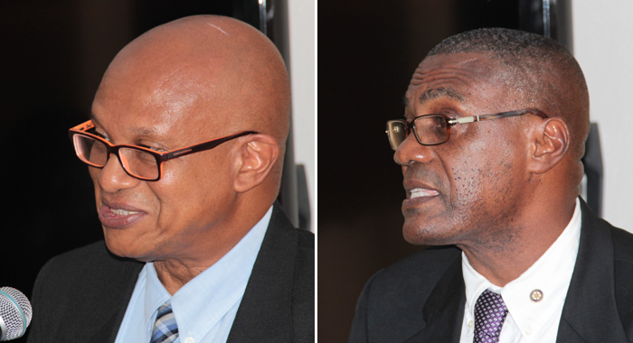 Accountants Brian Glasgow, left, and Reuben John. (IWN photos)