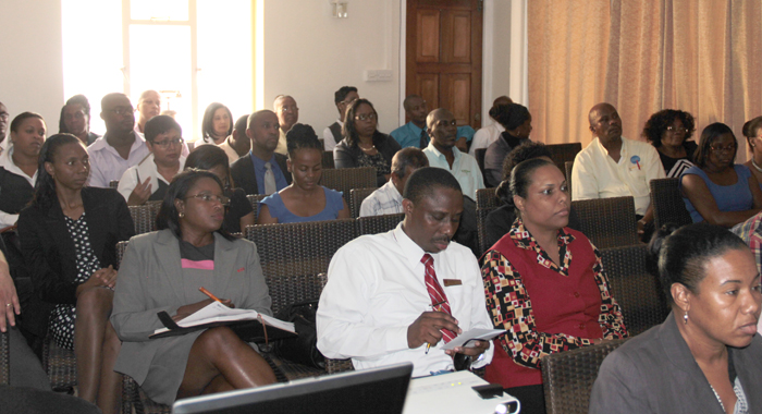 Private sector representatives at Thursday's event. (IWN photo)