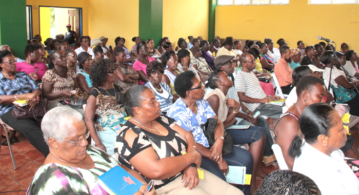 A section of the crowd at the NDP's "Conversation with Women. (IWN photo)