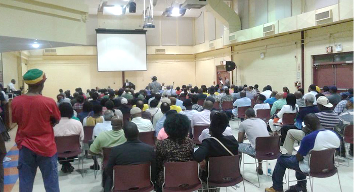 A section of the audience at the NDP's town hall meeting in New York.